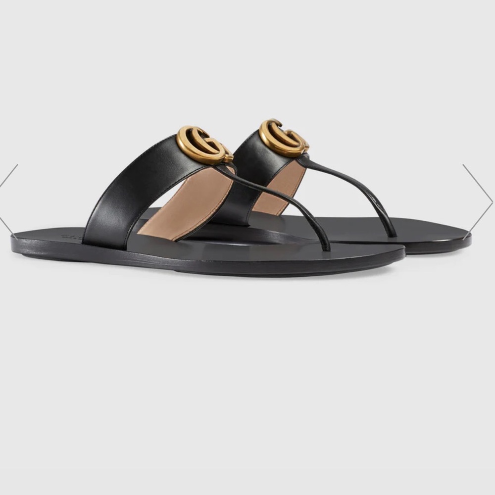 Gucci GG T-Strap Sandals - Picture 1 of 11